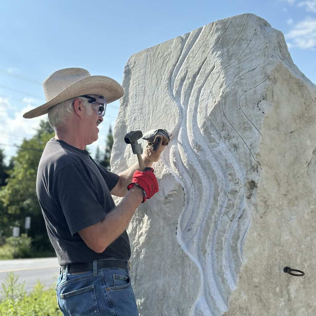 A popular event of carving marble with Stan Sears who is a sculptor and retired professor of art at Macalester College in St. Paul, Minnesota. Click to read more about him and his works!