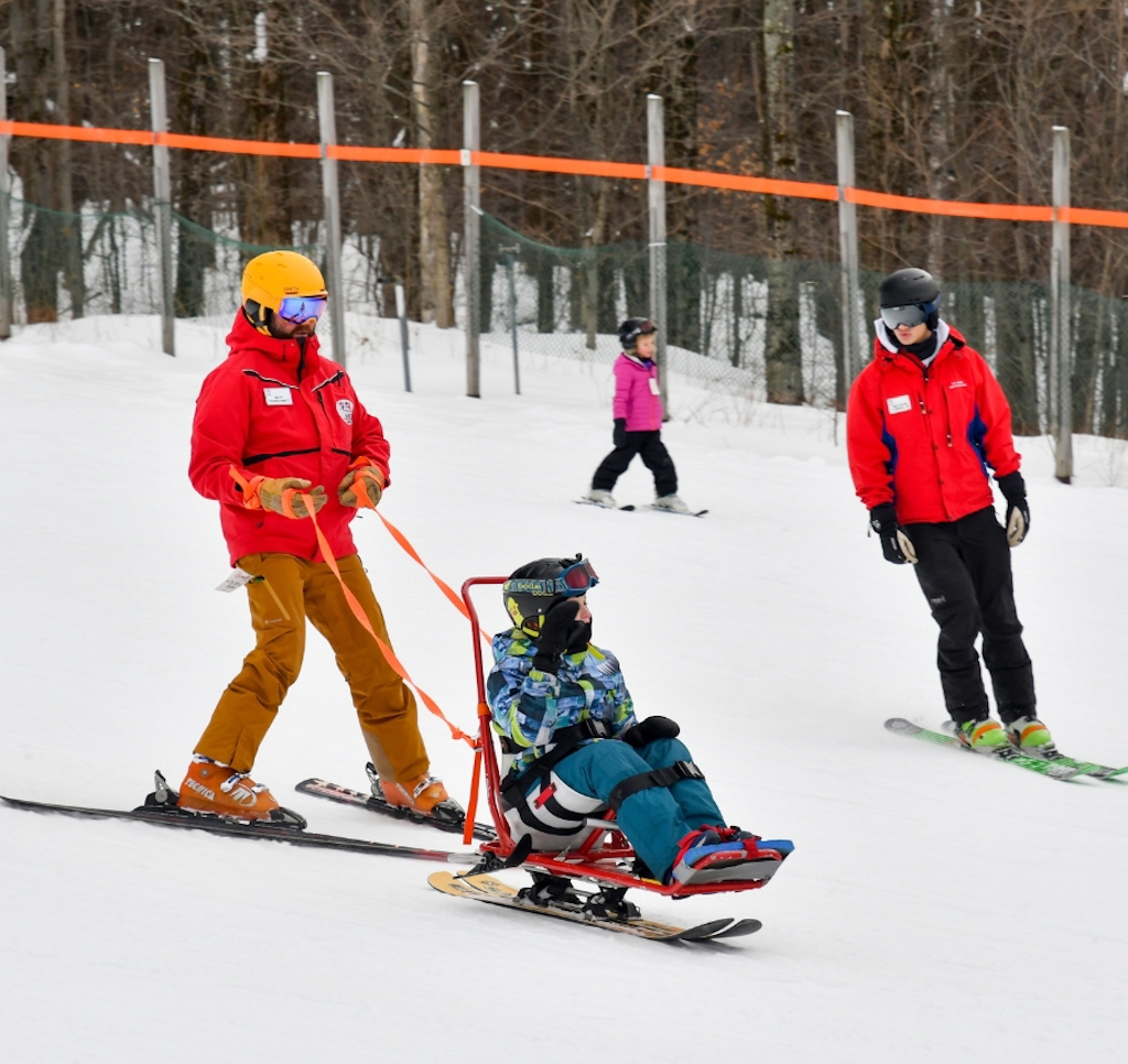 The Annual Wounded Military Heroes Weekend at Bromley Mountain hosted by The Bart Center, adaptive skiing and riding for veterans and their families